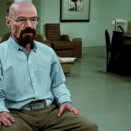 Prompt: walter white sitting on walter white's lap