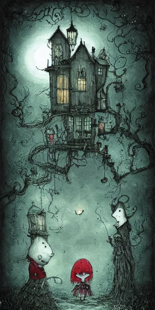 Prompt: a ghost scene by alexander jansson