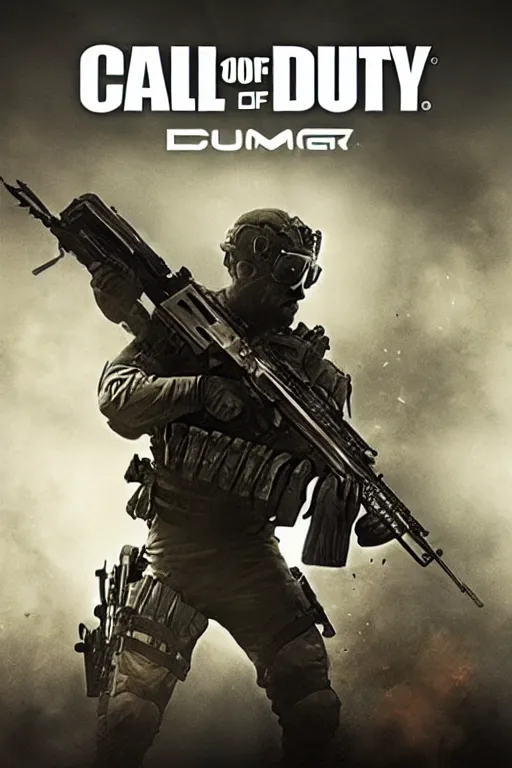 Image similar to call of duty cover art, dumb baby