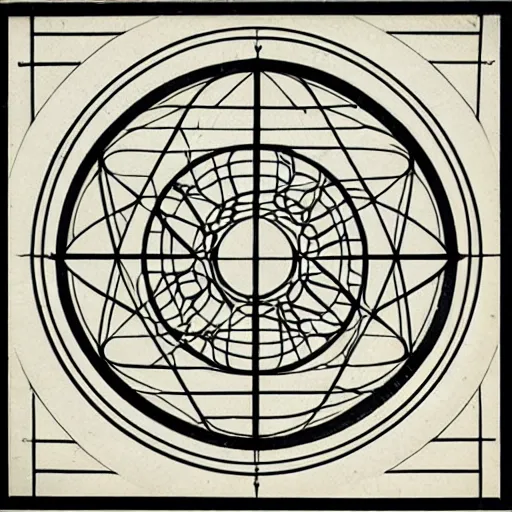 Prompt: kabbalah geometry diagram, circles and lines, sephirot