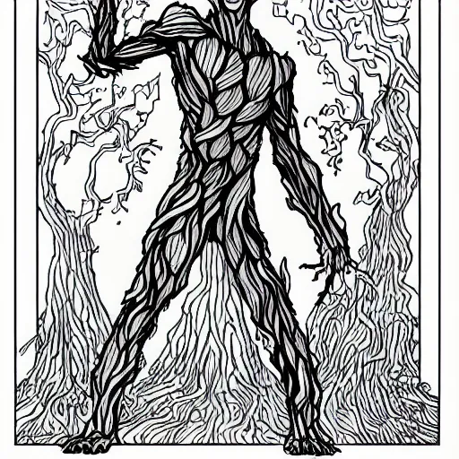 Image similar to Groot as a page in a coloring book