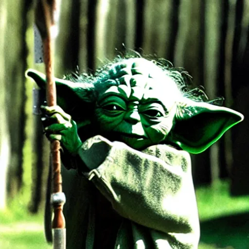 Image similar to yoda performing at woodstock