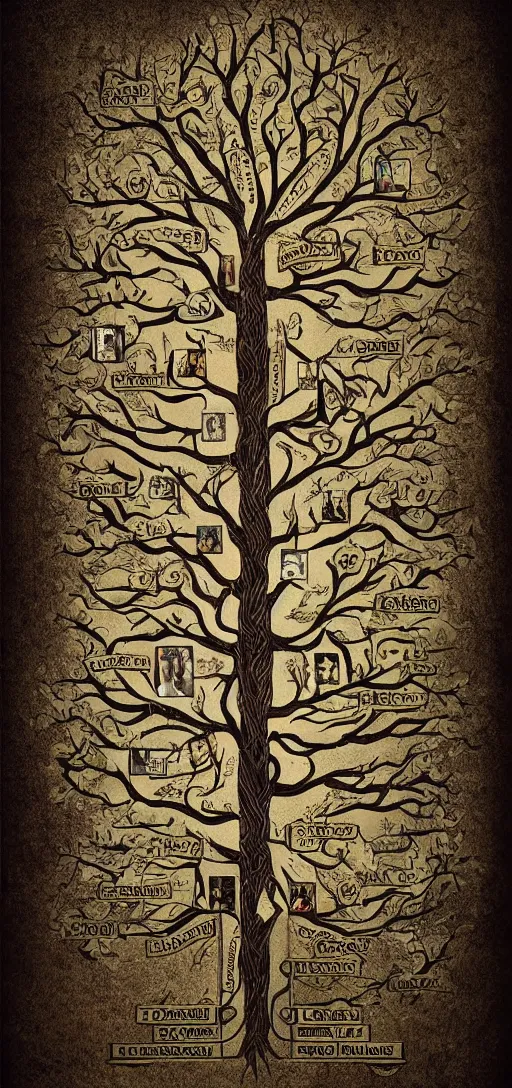 Image similar to beautiful portrait, family tree of the gods, ultra realistic, wide angle, intricate details, highly detailed