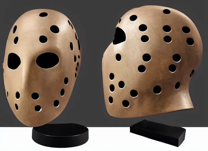 Image similar to qvc as seen on tv showcase of jason voorhees mask, studio lighting, limited time offer, graphics $ 9 9 call now