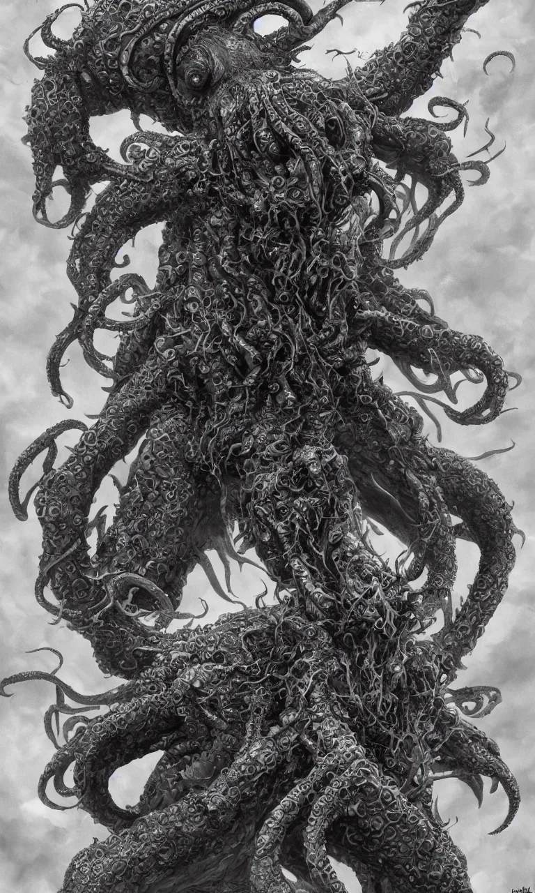 Image similar to Cthulhu monster, epic, detailed, 4k, realistic, trending on artstation