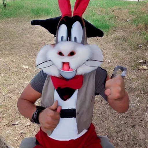 Prompt: bugs bunny dressed like rambo