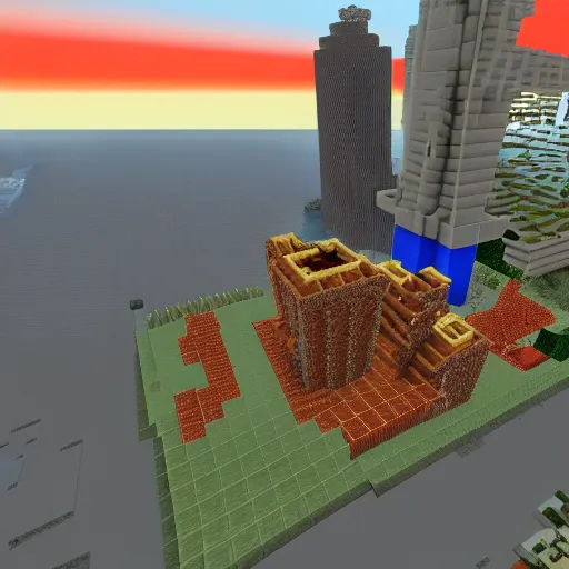 Prompt: 9 / 1 1 attacks in minecraft