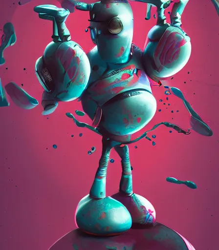 Prompt: TIm Burtons style big hero 6 by Alex Pardee and Nekro and Petros Afshar, and James McDermott,unstirred paint, vivid color, cgsociety 4K