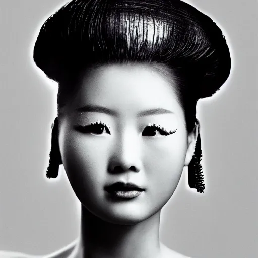 Prompt: photo of chinese beauty by Mark Mann by Richard Avedon, sharpen, 4k, 85mm, award winning