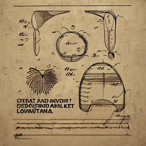 Image similar to A condom survival kit designed by LeonardoDaVinci, patent style