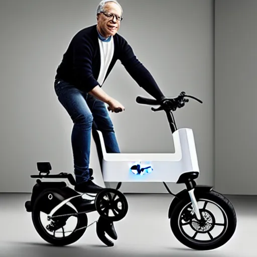 Image similar to jonathan ive dieter rams electric bike unboxing