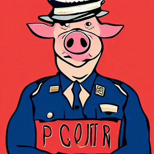 Prompt: pig cop.