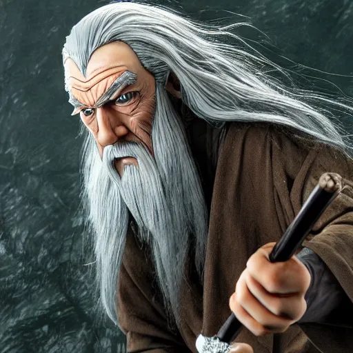 Image similar to gandalf, style of Hajime Isayama