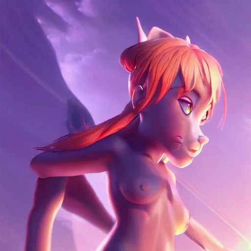 Image similar to catgirl fantasy, hd, volumetric lighting, 4 k, high detail, by jesper ejsing