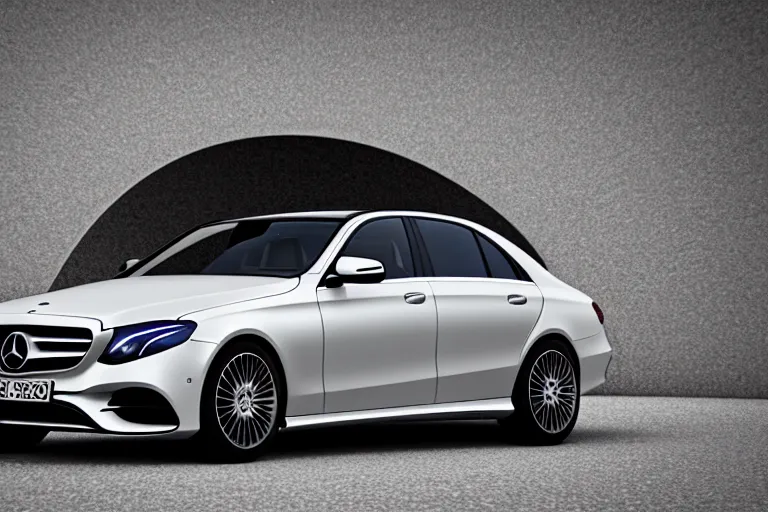 Prompt: mercedes e-class entering a portal into another dimension. photorealistic 35mm 4k