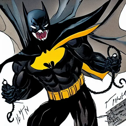 Image similar to venom as batman