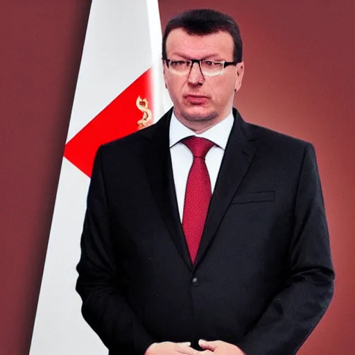 Prompt: aleksandar vucic!!, dark lord, realistic, photo