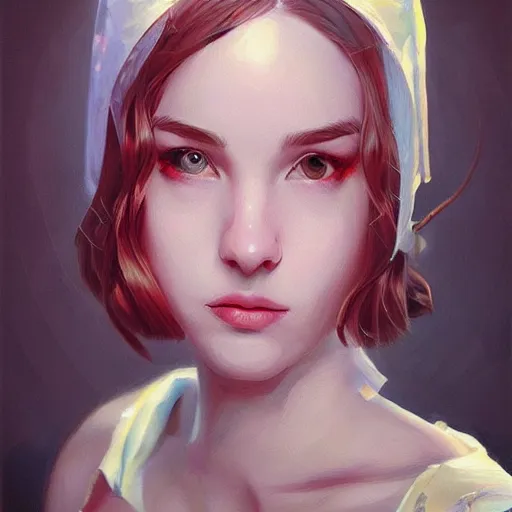 Image similar to a beautiful painting representative of the art style of artgerm and wlop and wes anderson