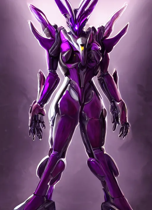 Image similar to cinematic body shot, cosmic beautiful stunning giant robot mecha hot female dragon goddess, sleek anthro cyborg dragon, sharp metal ears, smooth purple eyes, smooth fuschia skin, smooth silver armor, nebula size, epic proportions, epic scale, macro furry, furry art, dragon art, goddess art, giantess art, warframe, warframe fanart, furaffinity, octane