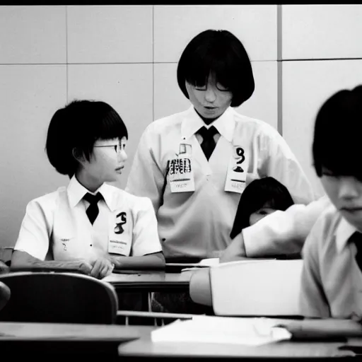 Image similar to japanese middle schooler in school uniform, 3 5 mm courtesy of nhk world japan