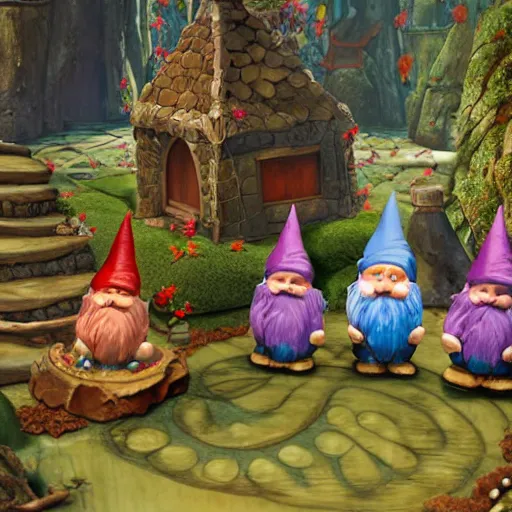 Image similar to the kingdom of the gnomes, the secret world of gnomes