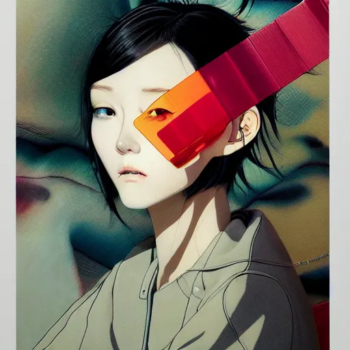 Image similar to prompt : fashion tv character portrait soft light painted by james jean and katsuhiro otomo and erik jones, inspired by akira anime, smooth face feature, intricate oil painting, high detail illustration, sharp high detail, manga and anime 1 9 9 9