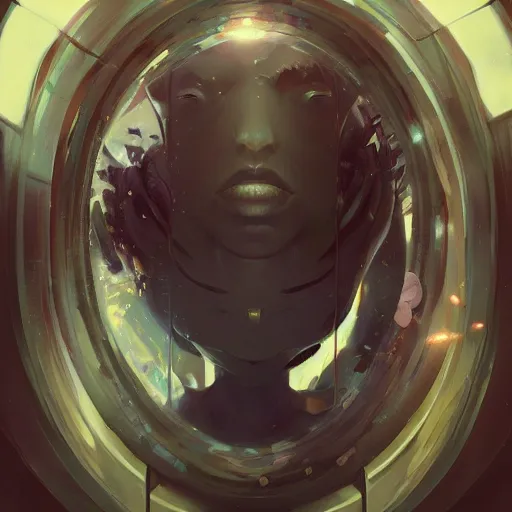 Prompt: into the mirrorverse, looking into mirrors to another world, sharp focus, art, illustrations by loish and ayanamikodon and irakli nadar and rossdraws and wlop,