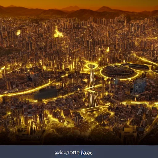 Image similar to fictional city in south america with gothic architecture at night, very details, photorealistic