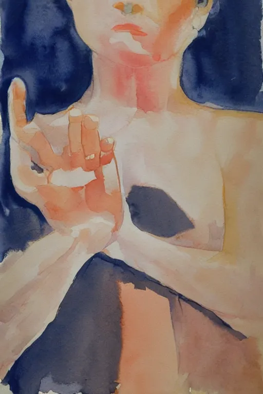 Image similar to watercolor hand by marlene dumas