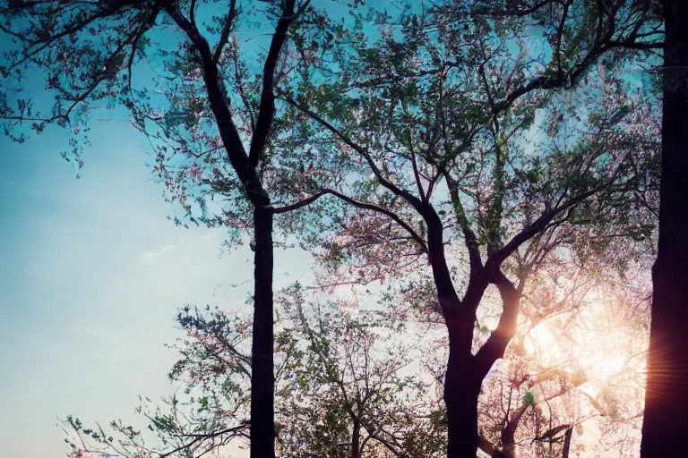 Image similar to beautiful unicorn infer a tree natural lighting 85mm by Emmanuel Lubezki