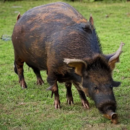 Prompt: a boar drinking beer, tribal style