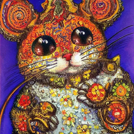 Image similar to a mouse, fantasy art, louis wain