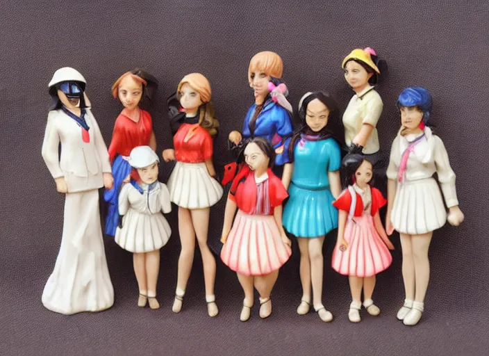 Image similar to Image on the store website, eBay, Full body, 80mm resin figure of Traditional women\'s school students in Vacation Outfits