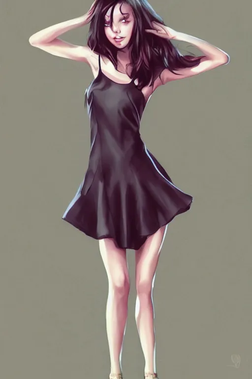 Prompt: Short Dress portrait by Artgerm and WLOP