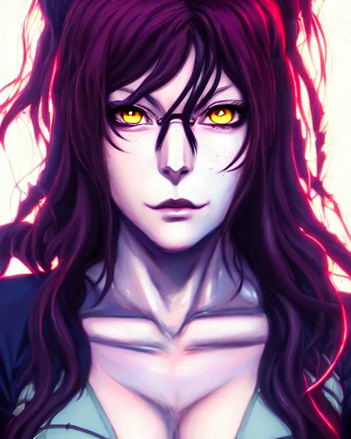 Image similar to a portrait of revy from black lagoon manga, symmetrical eyes, symmetrical face, art by lois van baarle and loish and ross tran and rossdraws and sam yang and samdoesarts and artgerm, digital art, highly detailed, intricate, sharp focus, trending on artstation hq, deviantart, unreal engine 5, 4 k uhd image