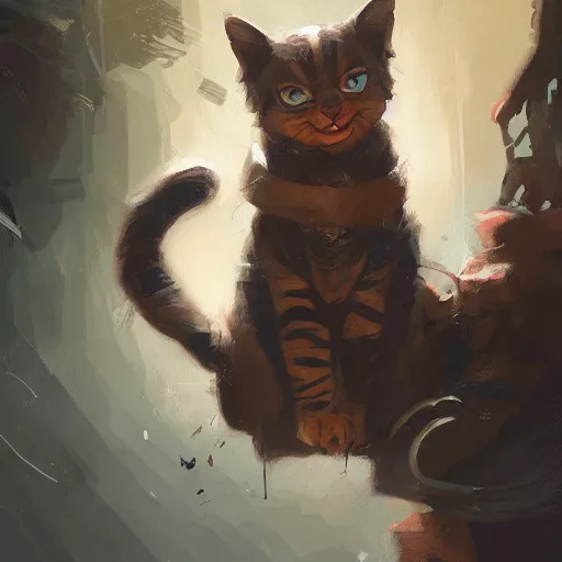 Prompt: cats life digital art in the style of Greg Rutkowski and Craig Mullins, 4k