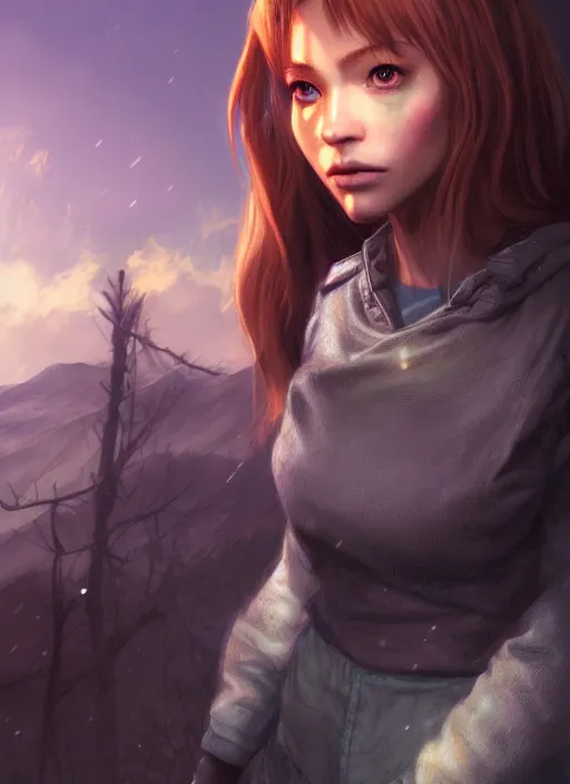 Image similar to detailed still of holo from spice and wolf in fallout, wolfgirl, detailed realistic face, digital art, by charlie bowater, by magali villeneuve, gorgeous lighting, unreal engine, movie composition