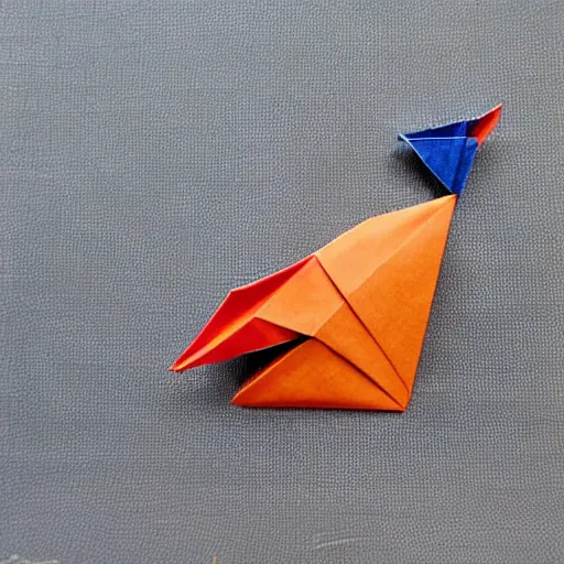 Image similar to origami bird, realistic, highly detailed