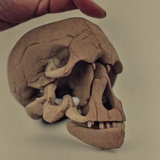 Prompt: lower jaw bone and cheek bones of a human