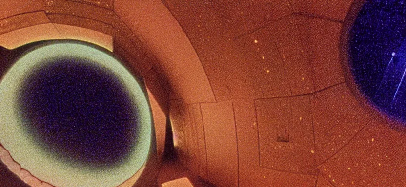 Image similar to film still from 2 0 0 1 : a space odyssey ( 1 9 6 8 ) in the style of cronenberg, super panavision 7 0 lenses, 6 5 mm ( eastman 5 0 t 5 2 5 1 )