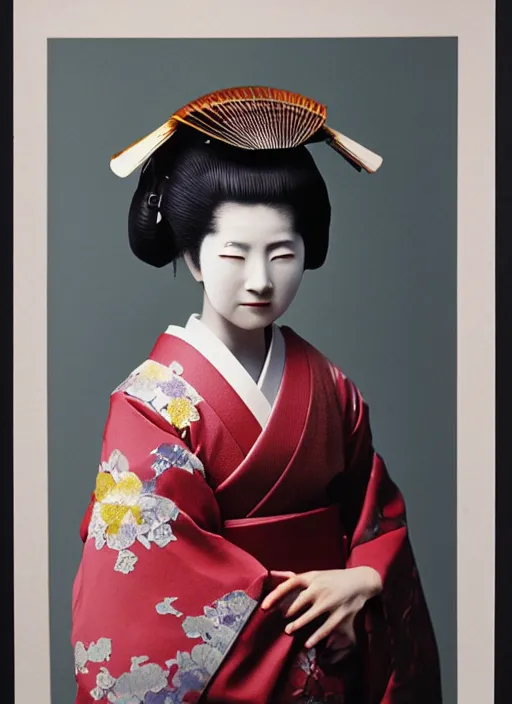 Image similar to Portrait Photograph of a Japanese Geisha Anscochrome 200