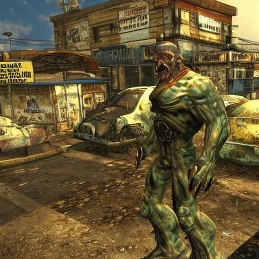 Prompt: fallout 4 super mutant but rendered in n 6 4 graphics.