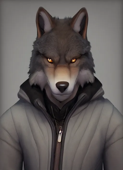 Prompt: close up character portrait icon of the anthro anthropomorphic of the male anthropomorphic wolf fursona wearing jedi robes. leather gloves. character design by charlie bowater, ross tran, artgerm, and makoto shinkai, detailed, soft lighting, rendered in octane