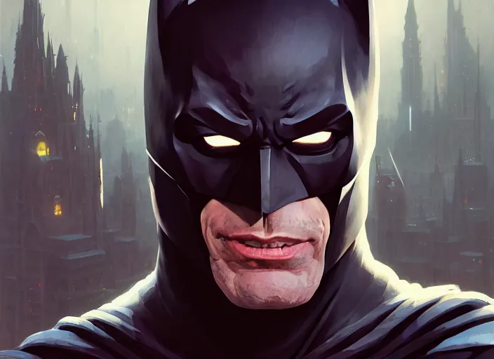 Prompt: highly detailed portrait of kevin conroy as batman, stephen bliss, unreal engine, art by greg rutkowski, loish, rhads, ferdinand knab, makoto shinkai and lois van baarle, ilya kuvshinov, rossdraws, tom bagshaw, global illumination, radiant light, detailed and intricate environment