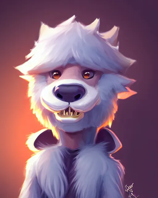 Image similar to character concept art of a cute male anthropomorphic furry | | adorable muzzle, key visual, realistic shaded perfect face, tufted godrays, fine details by stanley artgerm lau, wlop, rossdraws, james jean, andrei riabovitchev, marc simonetti, and sakimichan, trending on weasyl