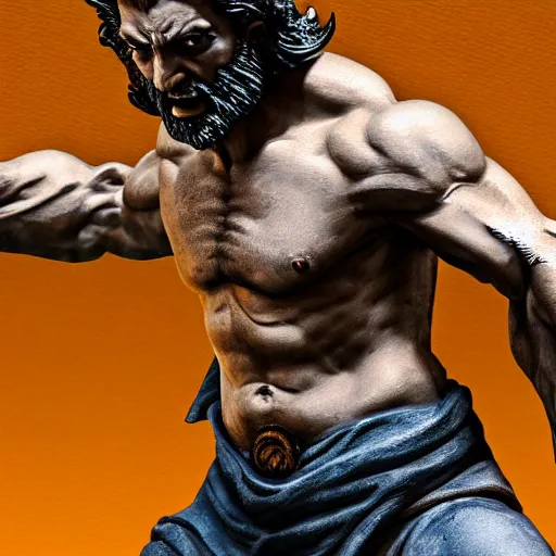 Image similar to Wolverine as a Greek statue 4k detail