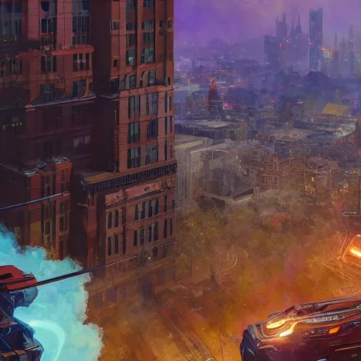 Prompt: louisiana chef justin wilson using eye lazers, destroying a cityscape, 8 k, highly detailed, digital painting, unreal engine tech demo, vivid colors, artstation, art by artgerm and greg rutkowski and alphonse mucha