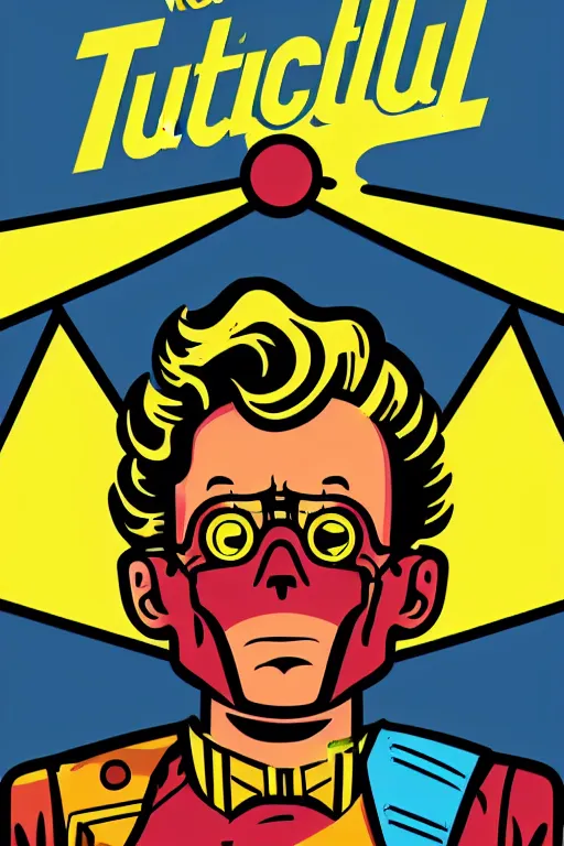 Image similar to fallout 7 6 retro futurist illustration art by butcher billy, sticker, colorful, illustration, highly detailed, simple, smooth and clean vector curves, no jagged lines, vector art, smooth andy warhol style