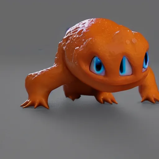 Prompt: charmander made of ice, concept art, octane render, unreal engine 5, highly detailed, high quality, 8 k, soft lighting, realistic face, path traced