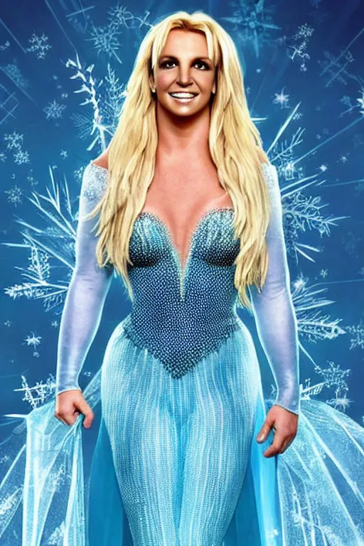 Image similar to britney spears as elsa from frozen